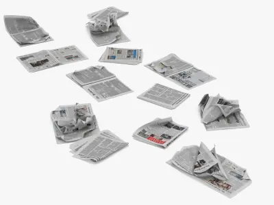 Newspapers Collection 3D model
