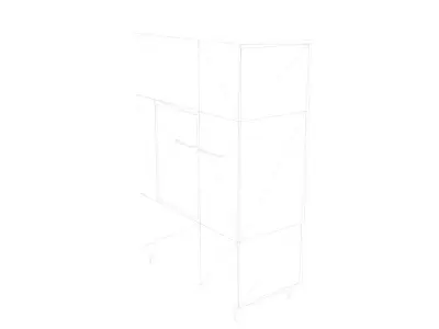 Modern Cabinet Low-poly 3D model