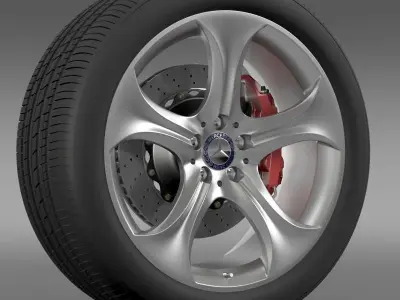 Mercedes Benz S 400 hybrid wheel 3D model