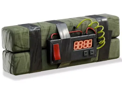 Sticky Bomb Low-Poly Low-poly 3D model