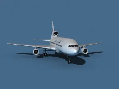 Lockheed L-1011-50 Garuda Indonesia 3D model