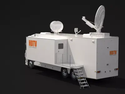 Generic Broadcast TV Truck 3D model