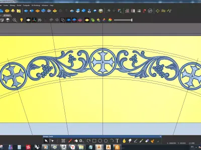 Church cornice 3D print model