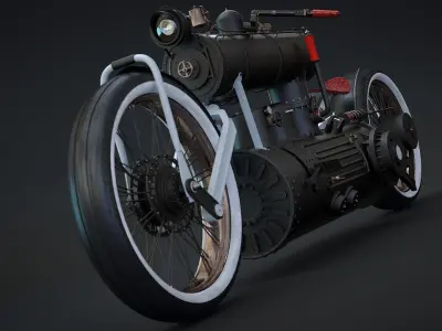 Steampunk bike 3D model purchase