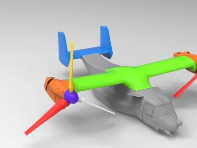 Osprey Y22 Marines Helicopter 3D print model