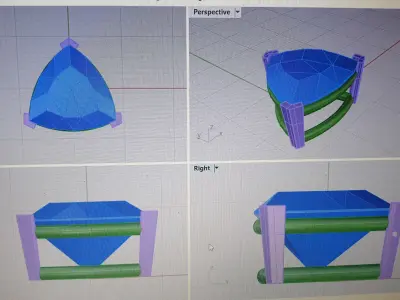 triangular stone 3D model