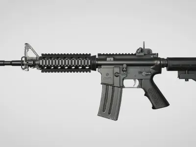 M4A1 Animated Low-poly 3D model