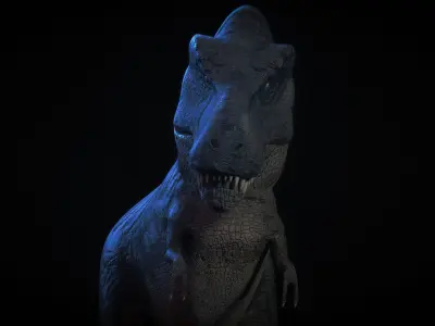 Trex Jurassic Park  -3d model- classics look Low-poly 3D model