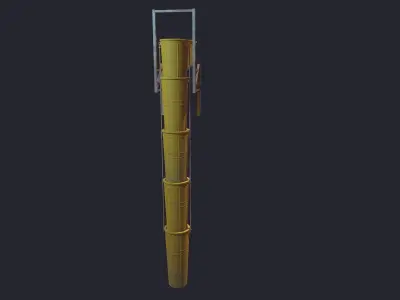 Construction Waste Chute Low-poly 3D model
