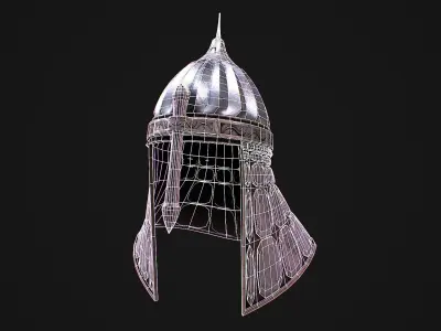 Medieval Helmet 2 3D Model Low-poly 3D model