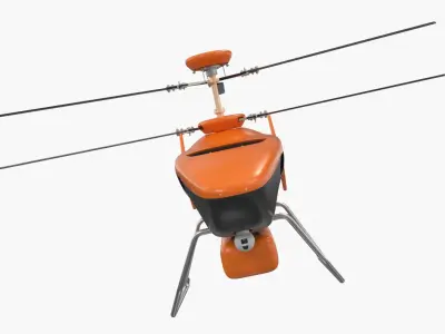  Rescue Patrol Helicopter Orange 