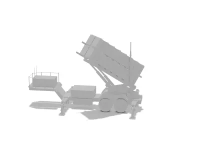 Medium Poly Patriot System Without Textures Free 3D model