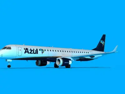 Embraer Emb-190 Azul 3D model