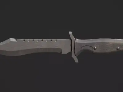 Bowie Knife Game Ready Model Low-poly 3D model