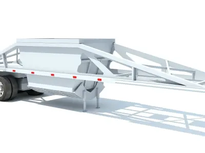 Bottom Dump Trailer 3D model