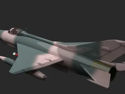 F7 Fighter Jet Low-poly 3D model