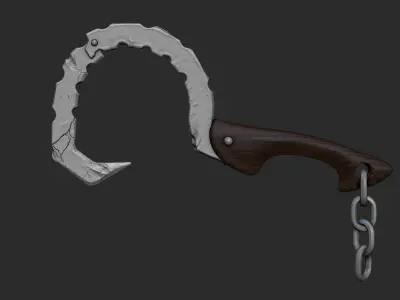 Hook Zbrush HighPoly 3D model 3D model