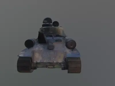 destroyed T-34 3D model