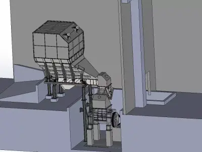 Feeder conveyor system 3D model