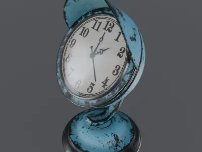 Vintage table clock 3D model