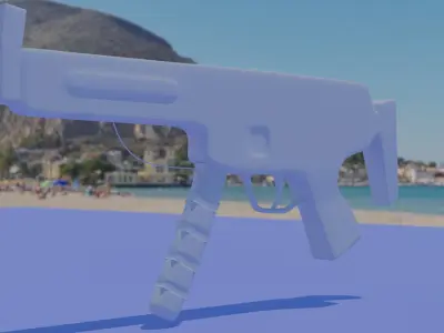4 Stylized Guns Free low-poly 3D model