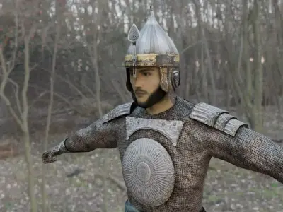 Ottoman Mediaval Warrior Soldier 3D model