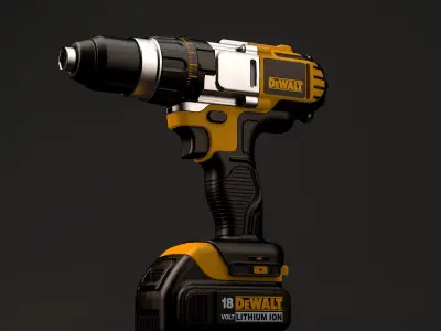 DeWalt Cordless Drill Machine Free 3D Set Up Free 3D model
