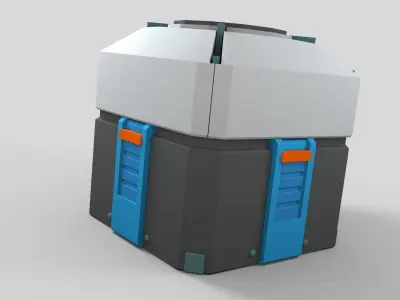 Overwatch Loot Box Scifi Crate 3D model