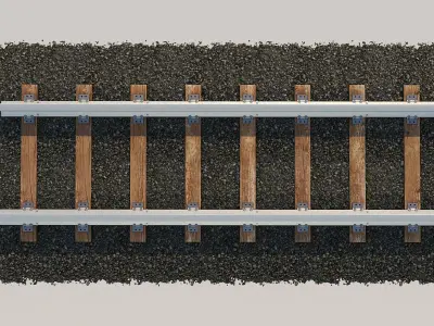 Old and New Railroad Tracks Tileable 3D models 3D model