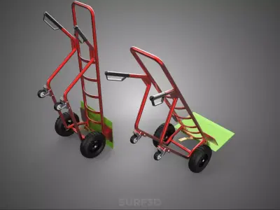 HAND TRUCK HANDTRUCK PALLET FOLDING FOLDABLE FOLD PLATE FORK TOE 3D model