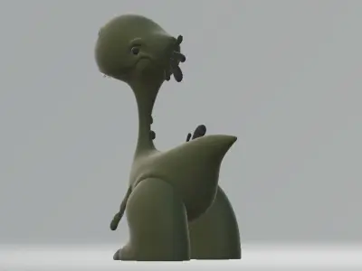 Cartoon Dinosaur 3D print model