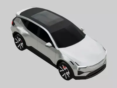 SUV electric car - low poly Low-poly 3D model