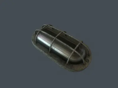 BunkerLight metal box Low-poly 3D model