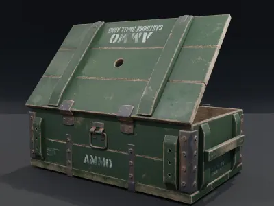 Ammo box1 Low-poly 3D model