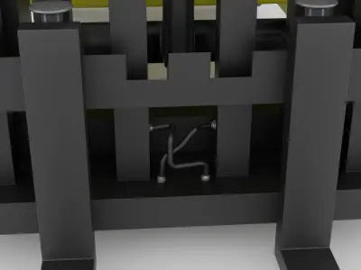 Detailed 3D Forklift Model Low-poly 3D model
