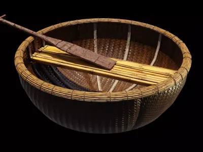 Fishing Boat Vietnam Low-poly 3D model