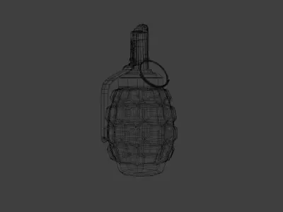 Grenade F1 PBR Textures Low-poly 3D model Low-poly 3D model