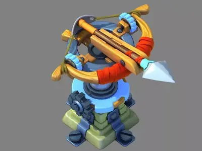 Game bow tower equipment Free 3D model