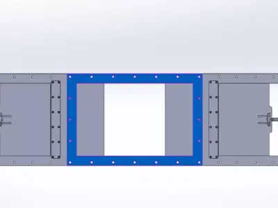 900 x 550 mm SLIM SLIDING VALVE 3D model