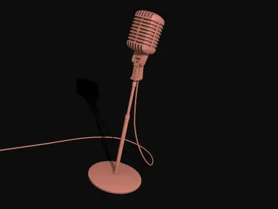 Microphone vintage 3D model