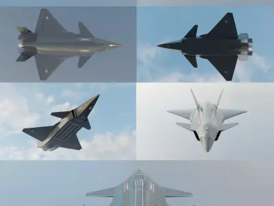 BAYRAKTAR KIZILELMA 3D war plane Low-poly 3D model