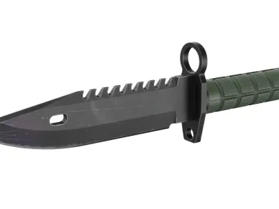 Battle knife Low-poly 3D model purchase