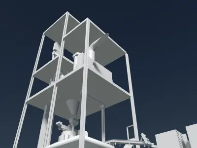 Silo building 2 3D model
