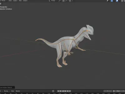 Dilophosaurus RIG Free 3D model