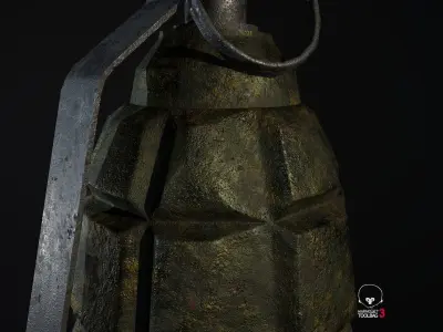 Grenade PBR Low-Poly Game Ready Low-poly 3D model