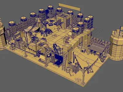 Castle Pack Low-poly 3D model purchase