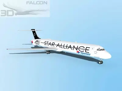 Falcon3D MD-80 Star Alliance 3D model