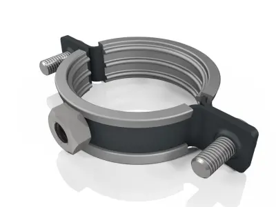 Pipe clamp Low-poly 3D model