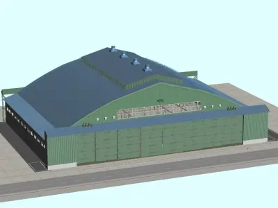 Japan Self-Defense Force Air Craft Hanger Free 3D model