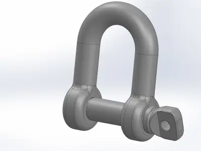 Carabiner U-shape M10 3D model